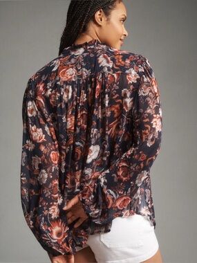 NWT Anthropologie The Estela Floral Printed Blouse